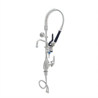 Mini Pre-Rinse Unit, Single-Hole Deck Mount, Single Lever Faucet with 6-Inch Swing Nozzle