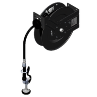 Equip Open Epoxy-Coated Steel Retractable Hose Reel, 3/8