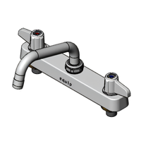 Equip 8-Inch Deck Mount Workboard Faucet with 6-Inch Swivel Swing Spout