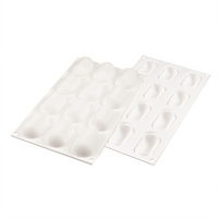 Silikomart Curve Flex Pillow Silicone Pastry Mold — 12-Cavity, 0.94 oz Each