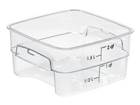 Cambro 2SFSPROCW135 CamSquare® Commercial Food Storage Containers Case of 6