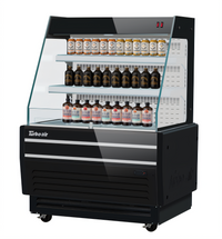 Turbo Air Horizontal Low Profile Open-Air Cooler with Glass Side Panels, 37-Inch Wide, 4.2 Cu. Ft.