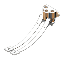 T&S Brass Double Wall-Mounted Slow-Close Pedal Valve with Metering Cartridges