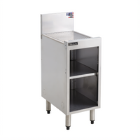 Perlick Top Shelf TS12SC 12-Inch Wide Freestanding Underbar Storage Cabinet with Drainboard Top