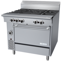Garland Cuisine Series 36-Inch Heavy Duty Gas Range with 4 Open Burners and Standard Oven