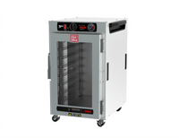 Metro HotBlox Narrow 8-Pan Undercounter Insulated Holding Cabinet with Clear Door, Analog Controls
