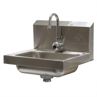 Advance Tabco Wall-Mounted Hand Sink with Electronic Faucet, 14 x 10 x 5 Bowl, 304 Stainless Steel