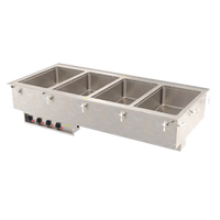 Vollrath 4-Well Drop-In Electric Hot Food Well with Thermostatic Controls, Manifold Drain, Wet Operation, 240V