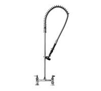 T&S Brass EasyInstall 8-Inch Deck Mount Pre-Rinse Unit with 24-Inch Riser and 44-Inch Flexible Stainless Steel Hose