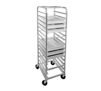 Channel Manufacturing RB47A Counter-Height Aluminum End-Load Pizza Pan / Dough Box Rack, 7-Pan Capacity