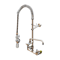 EasyInstall 8-Inch Center Wall Mount Pre-Rinse Unit with Add-On Faucet, 12-Inch Swing Nozzle, and Vacuum Breaker