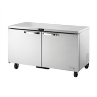 True Spec Series 60-Inch 2-Section Undercounter Solid Door Refrigerator