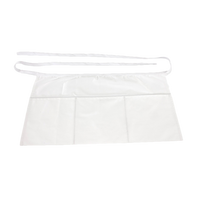 Crestware White 3-Pocket Waist Apron, 22 in. W x 12 in. L, Poly/Cotton Twill