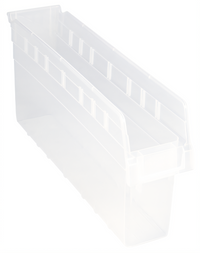 Quantum Store-Max Economy 8-Inch Clear Nesting Shelf Bin with 7 Divider Slots
