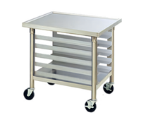 Eagle Group Mobile Stainless Steel Equipment Stand with 5-Pan Rack and Undershelf, 27-1/8