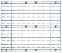 Quantum 36 Inch W x 30 Inch H Chrome Wire Louvered Wall Panel