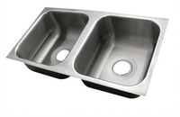 Advance Tabco Smart Series 2-Compartment Undermount Sink Bowl, 16 x 20 x 12 Inches, 18-Gauge 304 Stainless Steel