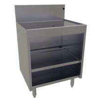 Glastender Underbar Drainboard Cabinet Base, Open Front, 24 Inch W x 19 Inch D