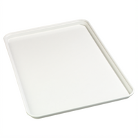 Carlisle Pearl White Fiberglass Market Tray, 25-5/8