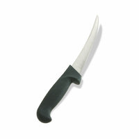 Crestware 6-Inch Curved Semi-Flexible Boning Knife with Black Polypropylene Handle