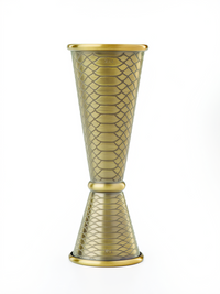 Venym Japanese Style Jigger, 1 oz. and 2 oz., with Internal Marking Lines, Antique Bronze Snakeskin Finish