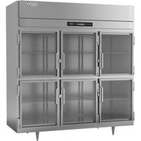 Victory UltraSpec Three-Section Reach-In Freezer with 6 Half-Height Glass Doors, 70.1 Cu. Ft., Self-Contained Top-Mounted Refrigeration