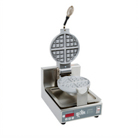 Star SWBB Countertop Single Round Belgian Waffle Baker, 7-Inch Round Grid, Digital Controls