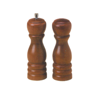 American Metalcraft 6-Inch Mahogany Wood Salt & Pepper Mill/Shaker Set