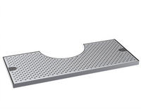 Krowne 21-Inch x 10-Inch Brushed Stainless Steel Drip Tray with Notch for Beverage Tower
