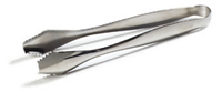 Carlisle 7-Inch One-Piece Ice Tongs, 18/8 Stainless Steel, Mirror-Polished