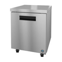 Hoshizaki Steelheart 27-Inch One-Section Undercounter Reach-In Refrigerator, 7.21 Cu. Ft., Solid Door, Rear-Mounted Self-Contained