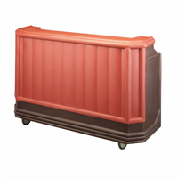 Cambro CamBar 72-3/4 Inch Economy Portable Beverage Bar with 80 lb Ice Sink, Two-Tone Brown Mahogany