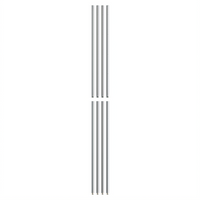 Olympic 74-Inch Stationary Split Post for Wire Shelving, Chromate Finish, 4-Pack