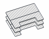 Vulcan Additional Grab n Go Rack Stainless Steel Wire Shelf Set with Cutout Design, 3 Shelves