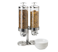 Vollrath Somerville™ Double Countertop Dry Food & Cereal Dispenser, 4 Quart Per Dispenser