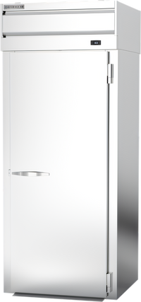 Beverage-Air P-Series Extra Tall One-Section Roll-Thru Freezer with Two Solid Doors, 42.27 Cu. Ft., Top Mount Self-Contained, Stainless Steel