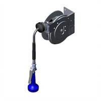 T&S Brass Open Stainless Steel Retractable Hose Reel with 3/8