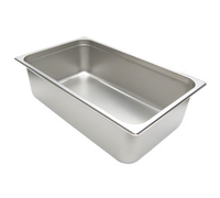 NestWell Full-Size Solid Stainless Steel Steam Table Pan, 6-Inch Deep, 24 Gauge