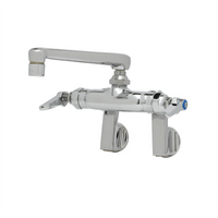 T&S Brass Wall Mount Double Pantry Faucet with 6-Inch Swivel Cast Spout and Eterna Cartridges