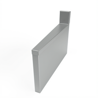 BK Resources 18-Gauge Stainless Steel 5° Inside/Rear Corner Underbar Corner Filler with 4-Inch Riser