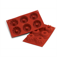 Silikomart Siliconflex Fantasy Collection 6-Cavity Silicone Baking Mold, 2.95