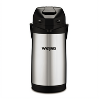Waring Commercial Café Deco 2.5-Liter Vacuum-Insulated Stainless Steel Airpot