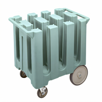 Cambro Slate Blue 6-Column Dish Caddy Cart for 5-3/4-Inch Plates