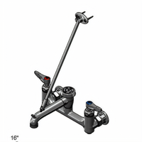 Wall-Mount Service Sink / Mop Sink Faucet with Vacuum Breaker Spout, 8-Inch Centers