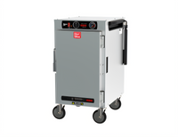 Metro HotBlox Narrow 8-Pan Pass-Thru Mobile Insulated Holding Cabinet with Solid Front & Rear Doors