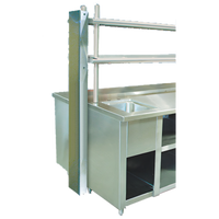 Advance Tabco Factory-Installed Wire Chase Assembly for Table-Mounted Overshelves and Enclosed Base Tables