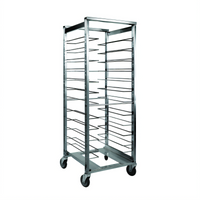 Cres Cor Full-Height Open-Side Mobile Universal Angle Utility Rack, 13-Slide Aluminum