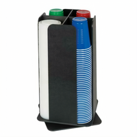 Dispense-Rite Revolving Countertop Cup and Lid Organizer with 4 Compartments
