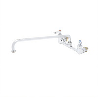 T&S Brass Wall-Mounted Sink Mixing Faucet with 18-Inch Swing Nozzle, 8-Inch Centers