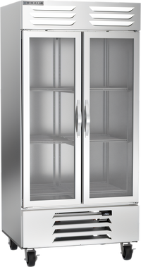 Beverage-Air Vista® Two-Section Bottom-Mount Self-Contained Reach-In Freezer with Glass Doors, 35.08 Cu. Ft.